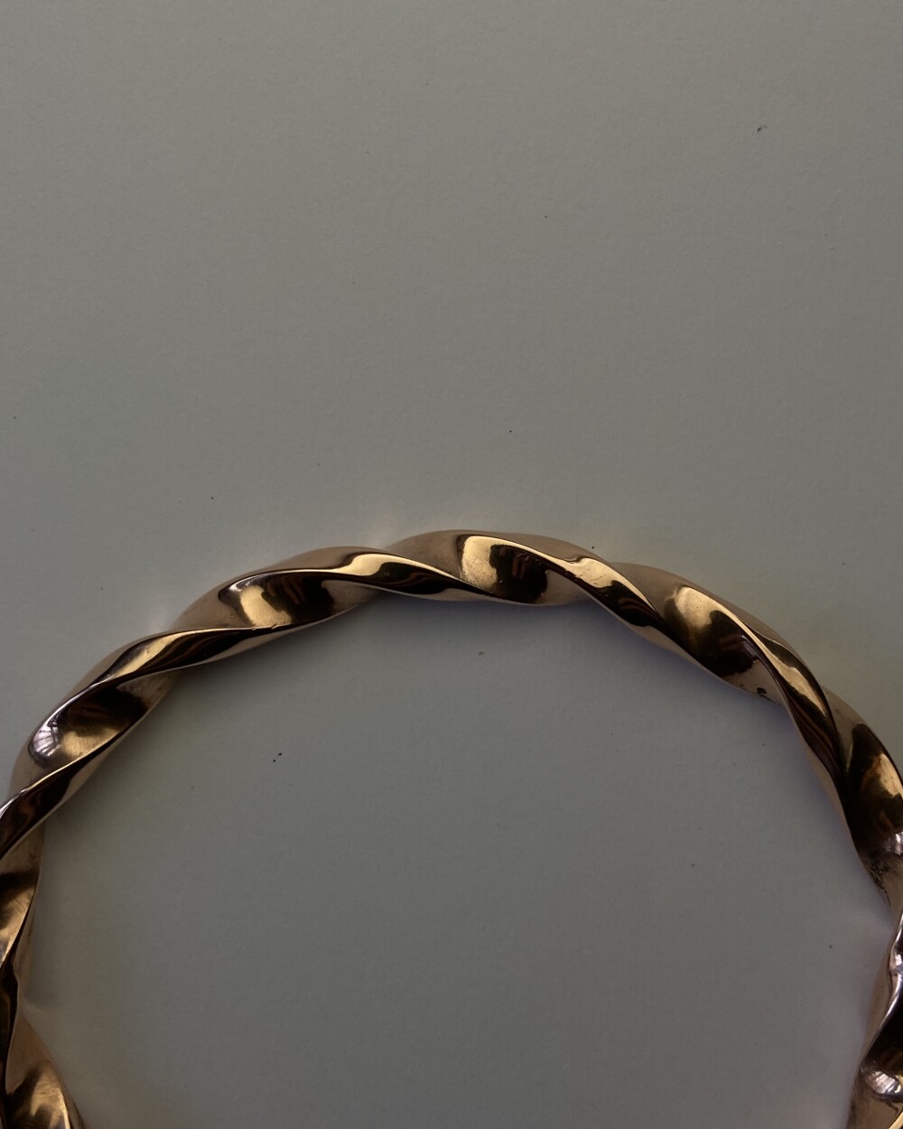 Pulseira Espiral Cuff de Cobre Maciço Sob Medida