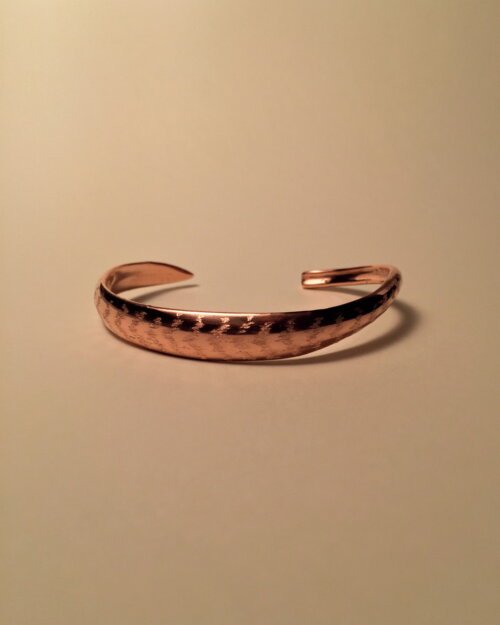 Pulseira de Cobre Espada de São Jorge Cuff Espiralada