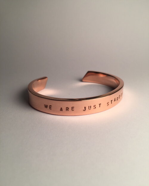 Pulseira de cobre Gravada" (PERSONALIZÁVEL)