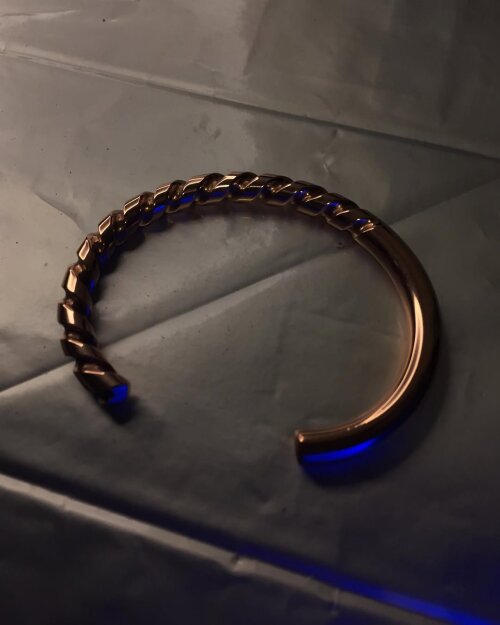 Pulseira Broca de Cobre Maciço - Ajustável e Elegante
