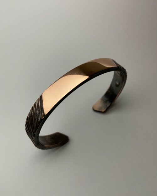Pulseira de cobre Frontal polida