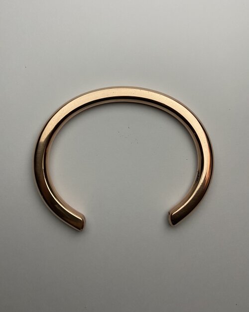 Pulseira Lateral Reta em Cobre Maciço Cuff Ajustável