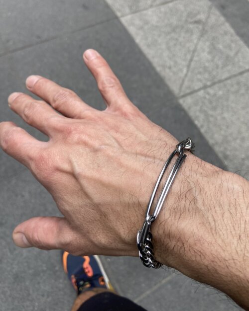 Pulseira Elo Frontal em Aço 316L - Durável e Ajustável