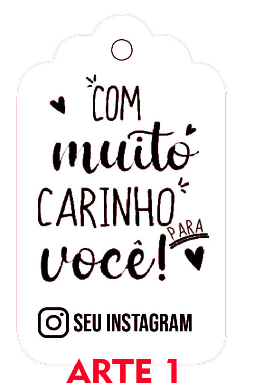 🏷️ Kit Tags de Agradecimento Personalizadas com Seu Instagra
