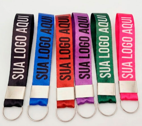 Chaveiro Cordão Personalizado 14cm | Poliester Sublimado Premium