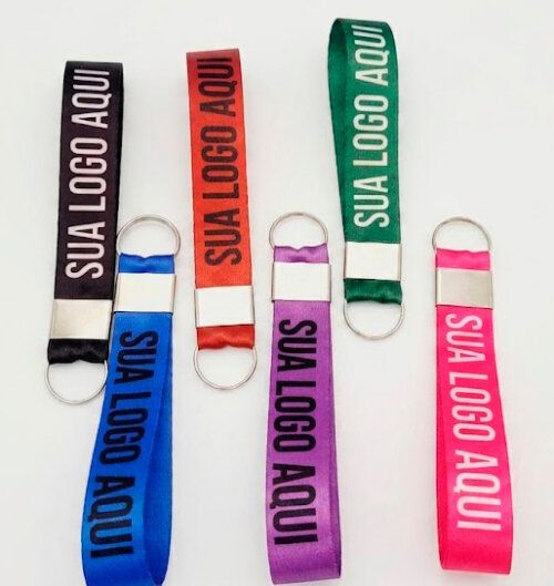 Chaveiro Cordão Personalizado 14cm | Poliester Sublimado Premium