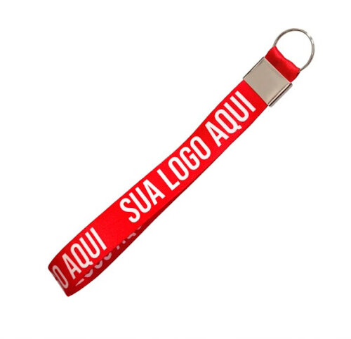 Chaveiro Cordão Personalizado 20cm | Poliester Sublimado Premium, Resistente e Estampado para Chaves