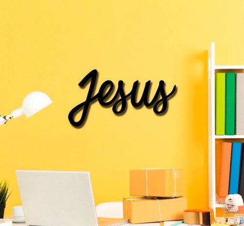 Quadro Vazado JESUS  Decorativo MDF 3mm Corte a Laser | 20cm
