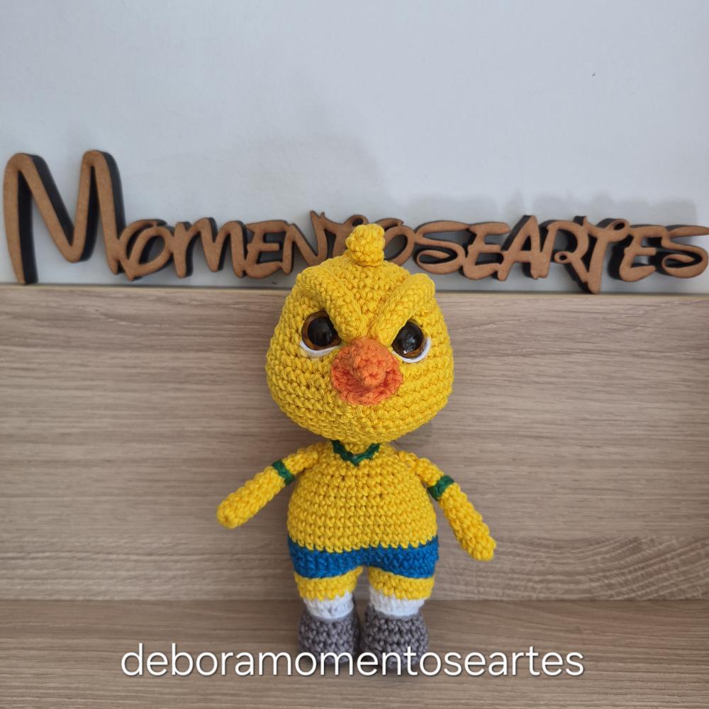 Canarinho mascote Brasil amigurumi