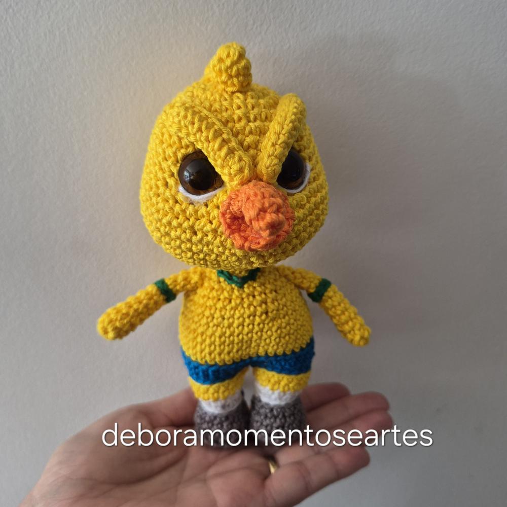 Canarinho mascote Brasil amigurumi
