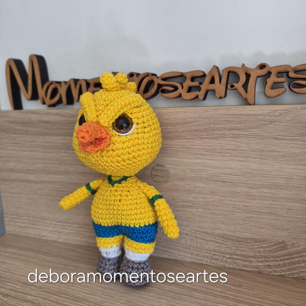 Canarinho mascote Brasil amigurumi