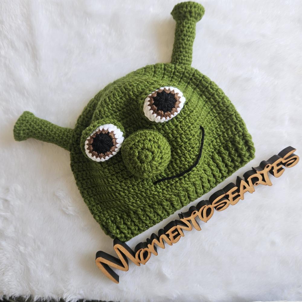 Toucas de crochê divertidas sherek