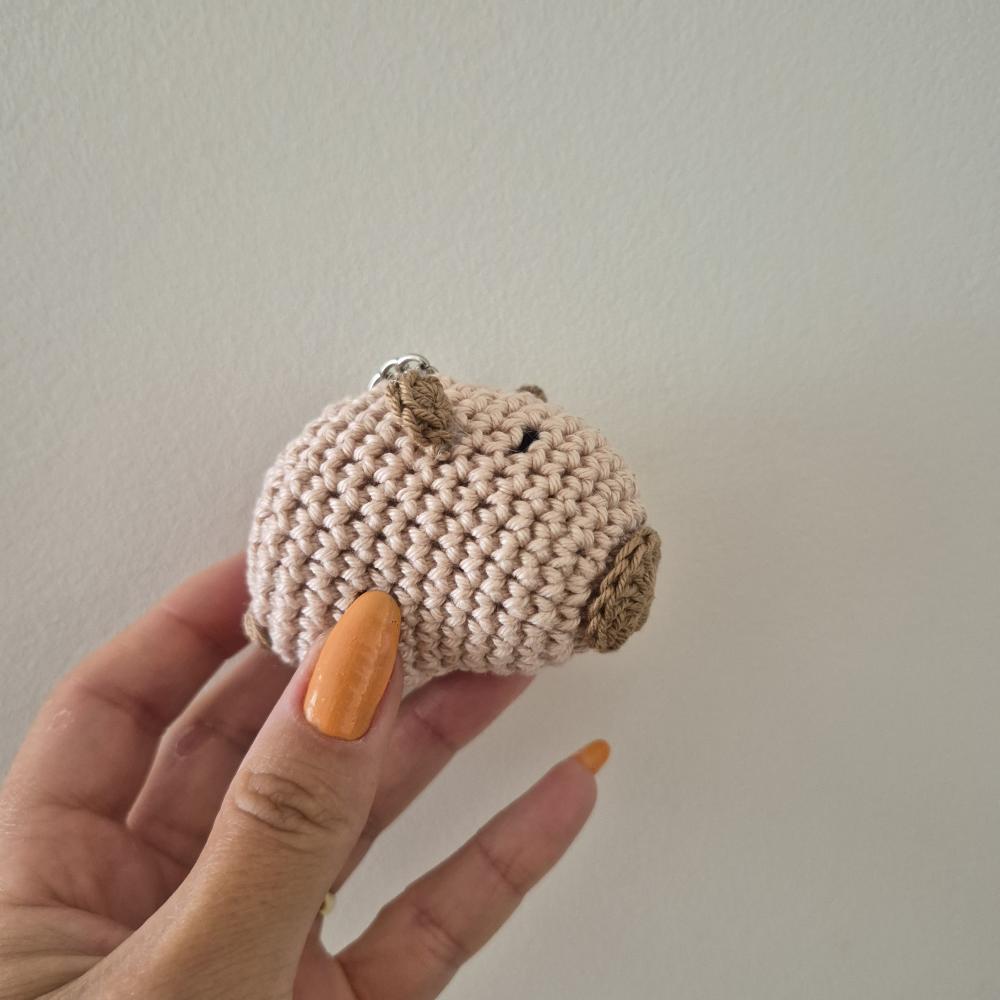 Lembrancinhas capivara amigurumi chaveirinhos