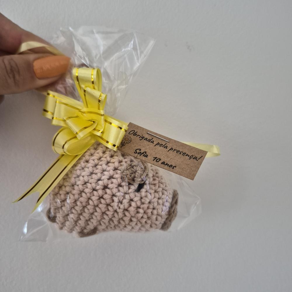 Lembrancinhas capivara amigurumi chaveirinhos