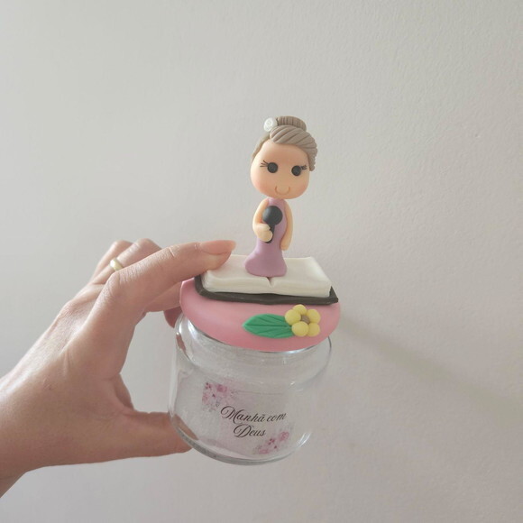10 Potinhos de Vidro 150ml Personalizados Biscuit