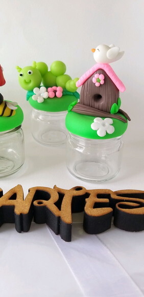 10 Potinhos de Vidro Lembrancinhas Bichinhos Jardim