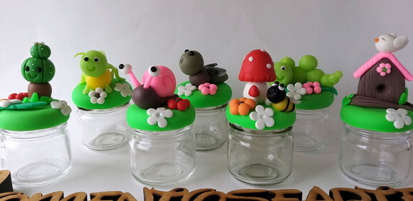10 Potinhos de Vidro Lembrancinhas Bichinhos Jardim