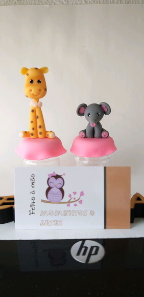 10 Potinhos de Vidro Lembrancinhas Safari Cute