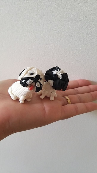 Aplique Cãozinho em Biscuit