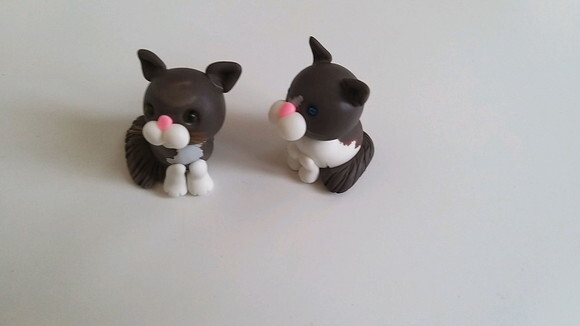 Aplique gatinho em biscuit