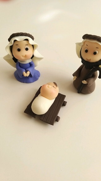 Aplique Para Presépio José, Maria E Bebê Jesus
