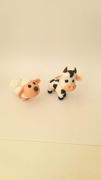 Apliques Animais Fazendinha Biscuit