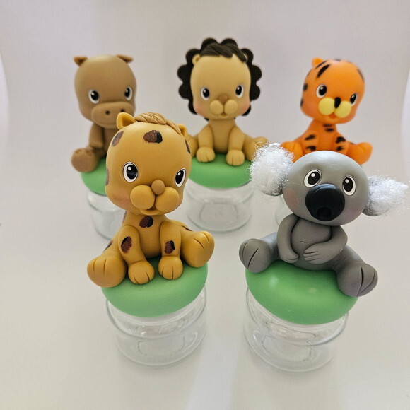 Apliques Animais Safari Biscuit Lembrancinhas