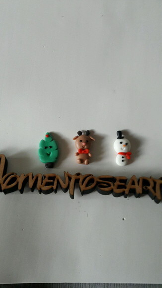 Apliques em biscuit de natal