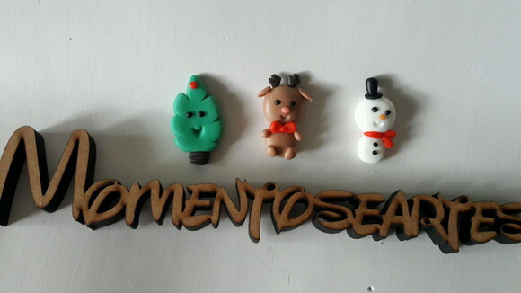 Apliques em biscuit de natal