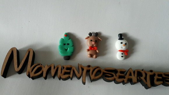 Apliques em biscuit de natal