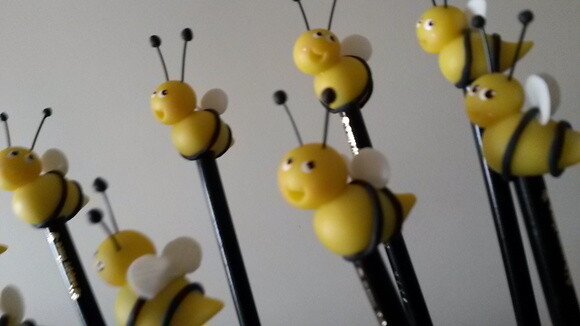 Lápis com Ponteiras Abelhinhas Lembrancinhas
