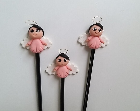 lápis com ponteiras anjinho
