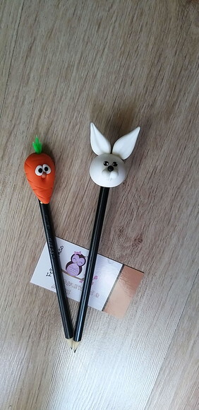 Lápis com Ponteiras coelho páscoa lembrancinhas