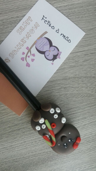 Lápis com ponteiras natalinas