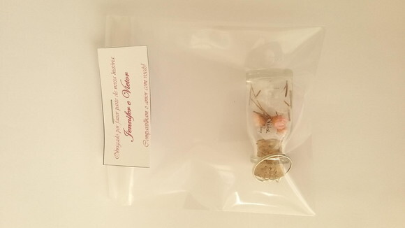 Lembrancinha de Casamento Flor no Vidrinho Chaveiro