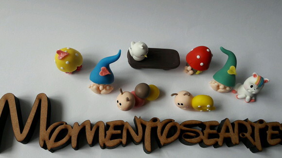 Mini Apliques bichinhos jardim das fadas biscuit
