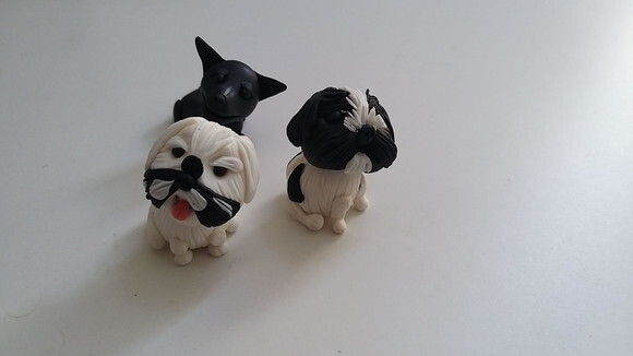 Mini Cachorrinhos em Biscuit