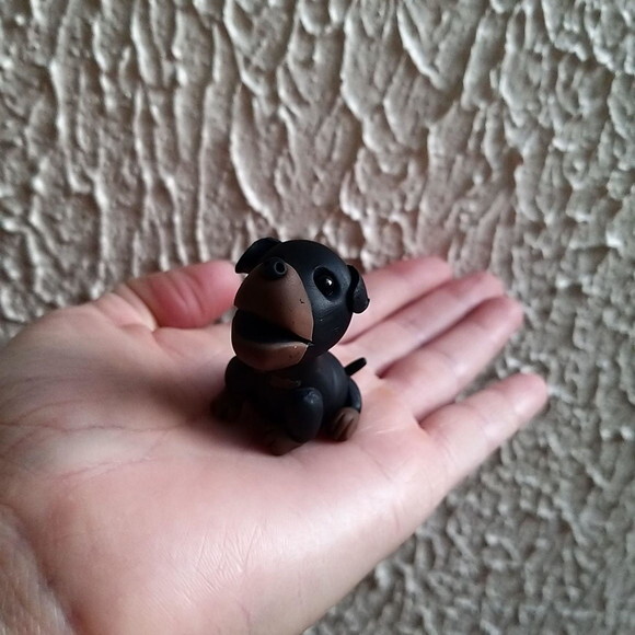 Miniatura Cachorrinhos em Biscuit