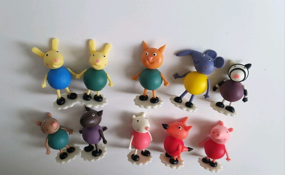miniaturas turma porquinhos apliques ou enfeites