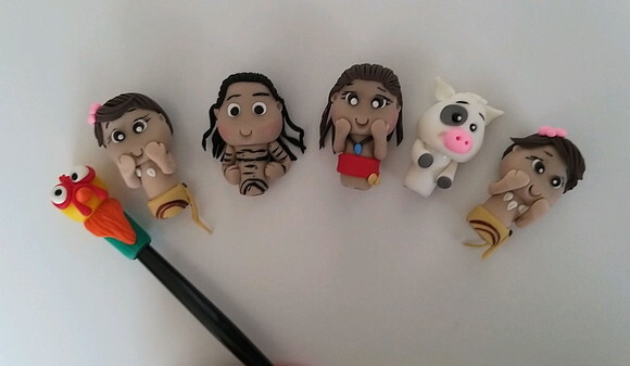 Ponteiras para Caneta Bic Moana Lembrancinhas Biscuit