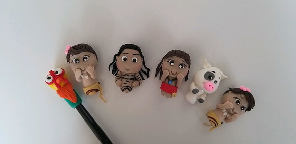 Ponteiras para Caneta Bic Moana Lembrancinhas Biscuit