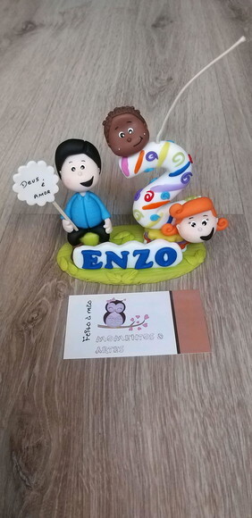 Topo de Bolo 3 palavrinhas