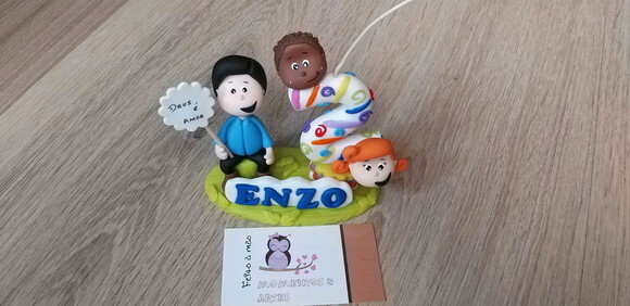 Topo de Bolo 3 palavrinhas