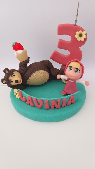 Topo de Bolo a Menina e o Urso