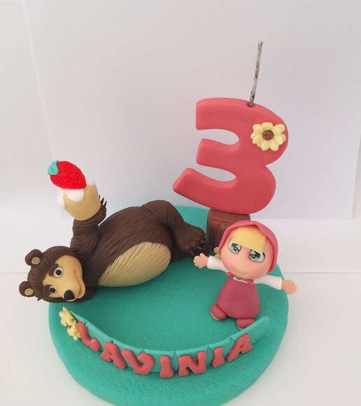 Topo de Bolo a Menina e o Urso
