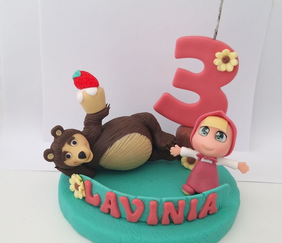 Topo de Bolo a Menina e o Urso