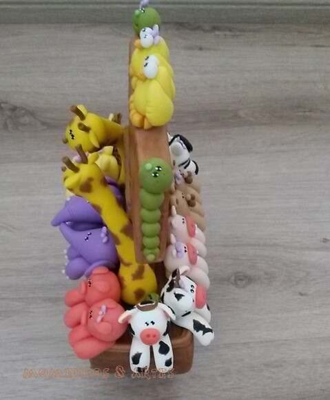 Topo de Bolo Arca de Noé Animais