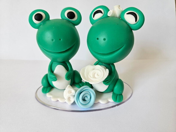Topo de Bolo Casamento Sapinhos