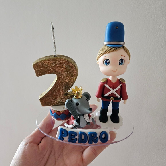 Topo de Bolo com Soldadinho de Chumbo Quebra Nozes