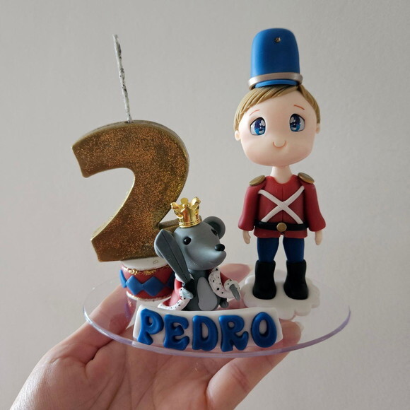 Topo de Bolo com Soldadinho de Chumbo Quebra Nozes